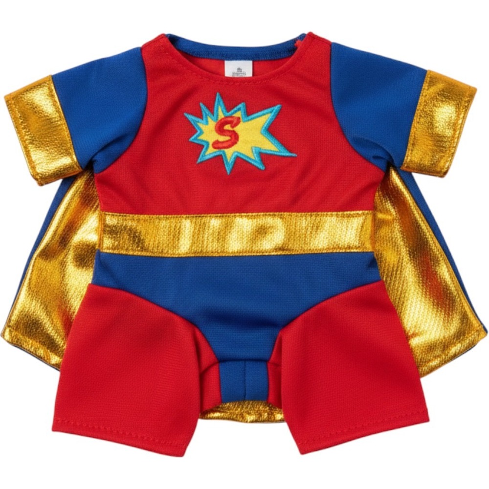 Teddy Mountain SuperBear Superhero Outfit with Cape and Boots for 8in Plush 2399